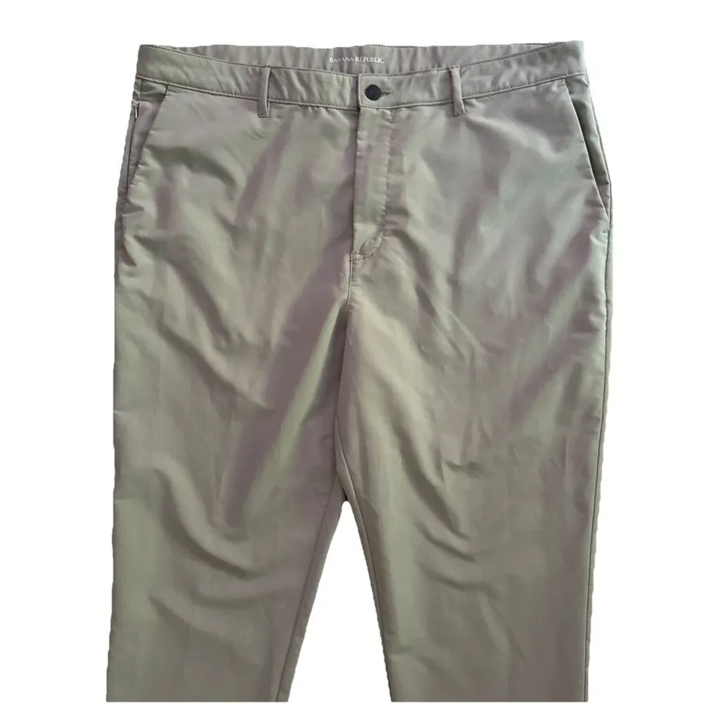 Banana Republic City Pants Mens 40X32 Khaki Performance Tech Golf Casual Chino